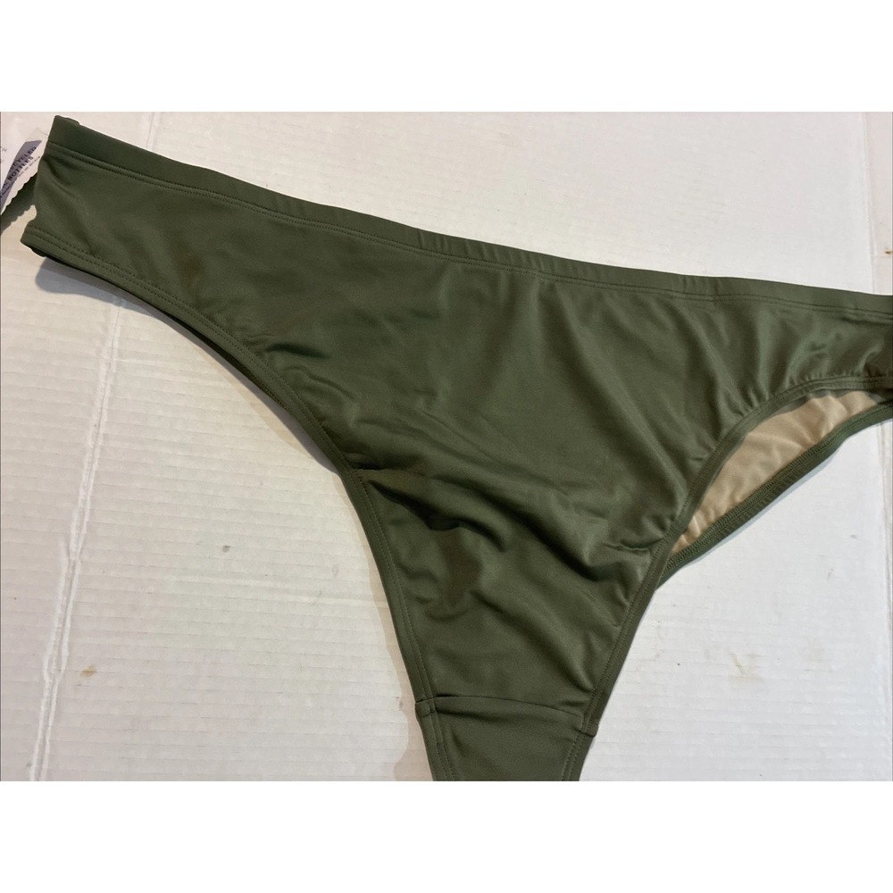 Cacique Swim Olive Green Bikini Bottom Plus Size 24 REPREVE Recycled 1124385